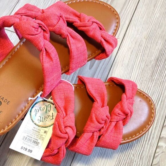 (9-1090) Shade & Shore Pink Maddie Sandals Size 8 - Picture 5 of 10